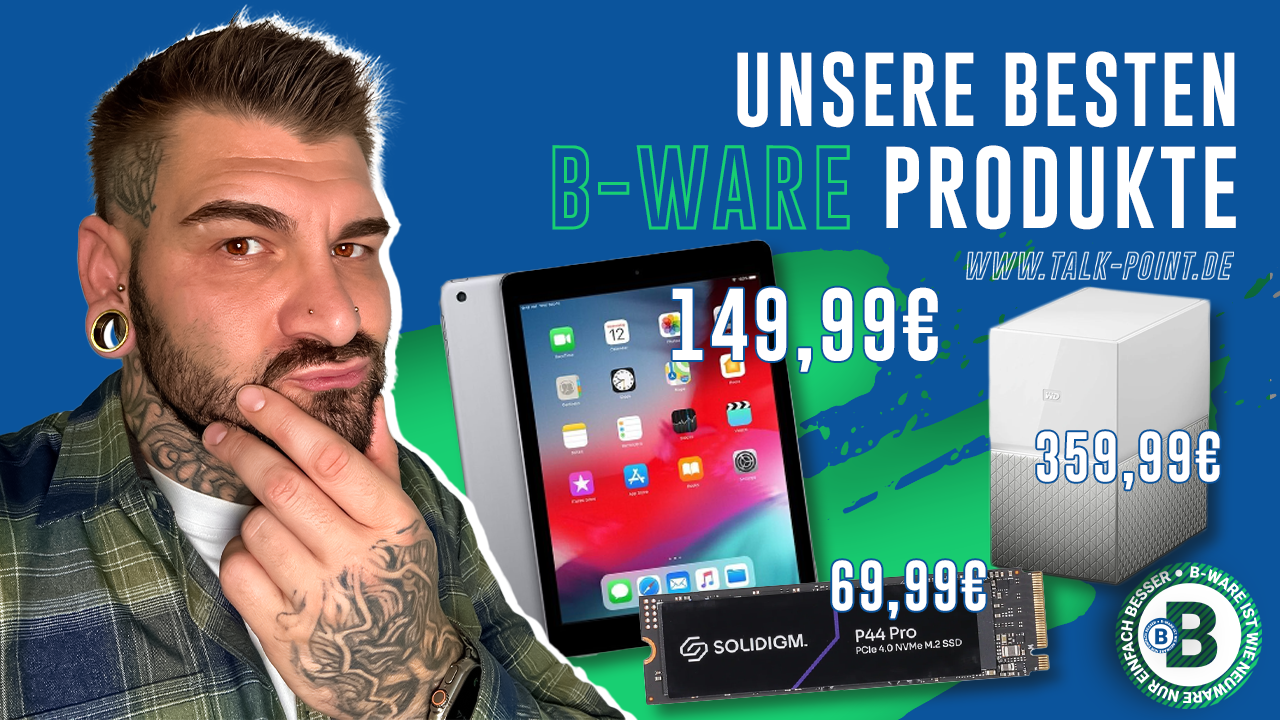 Solidigm P44 Pro SSD 1TB / Apple iPad 6 WiFi + 4G 32GB & WD My Cloud Home Duo 16TB 🔵Talk-Point.de