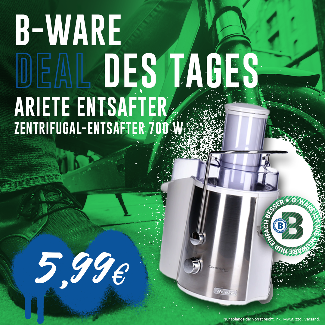 Ariete Zentrifugal-Entsafter Mod. 173 in Edelstahl-Weiß, 700 W