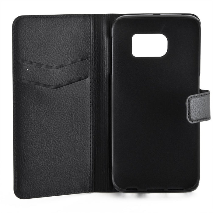 Xqisit Slim Wallet Schutzhülle für Samsung Galaxy S6 Edge in schwarz
