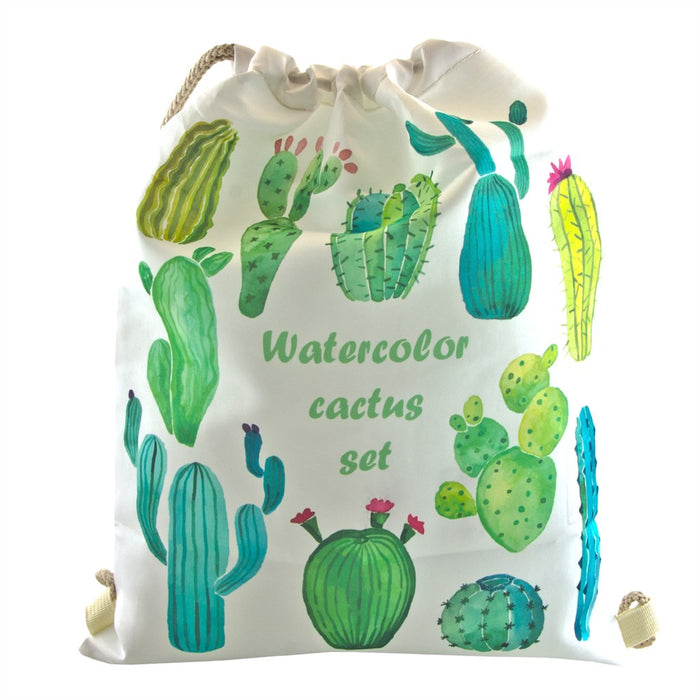 Stylischer GymBag in verschiedenen Farben  watercolor cactus