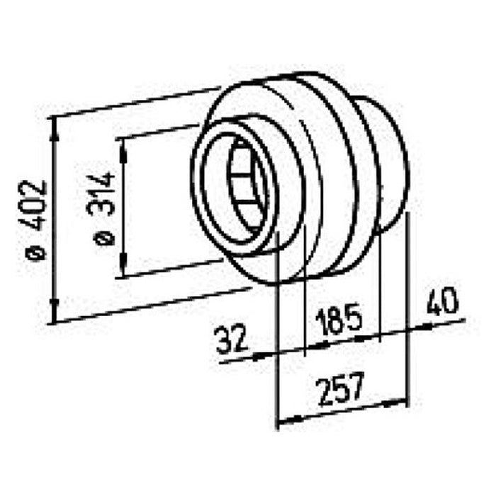 Helios RR 315 ArtNr 5920 Ventilator für Rohreinbau