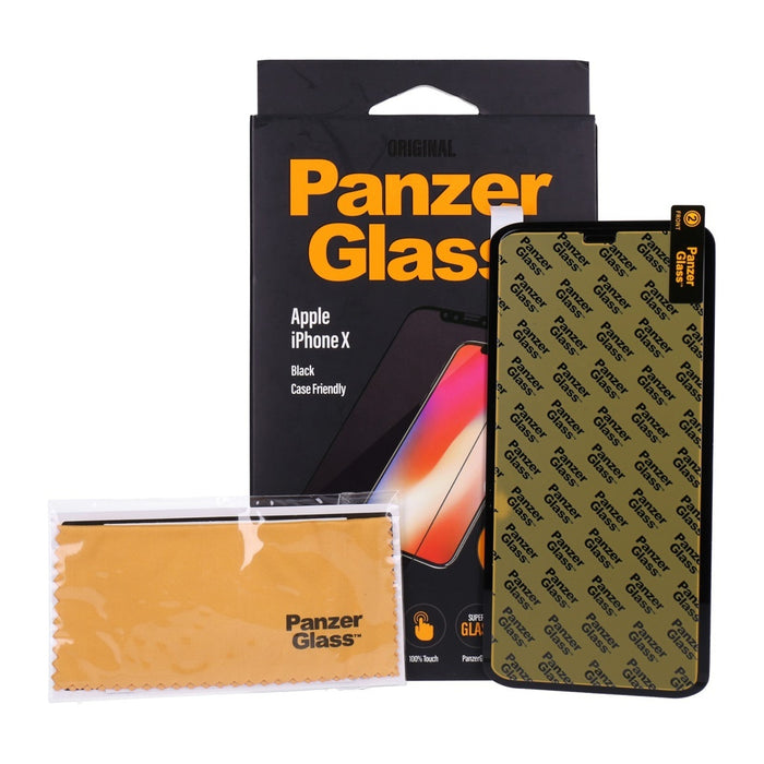 PanzerGlass Displayschutz aus Glas für iPhone X in schwarz Case Friendly