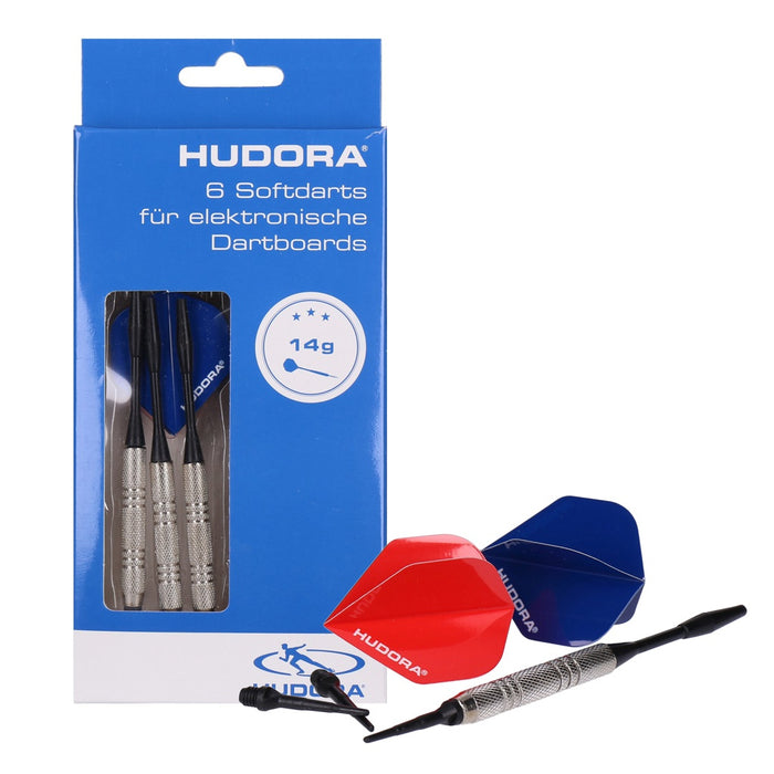 HUDORA Soft-Darts Set 6 Stück für E- Dartscheibe E = Elektronisch