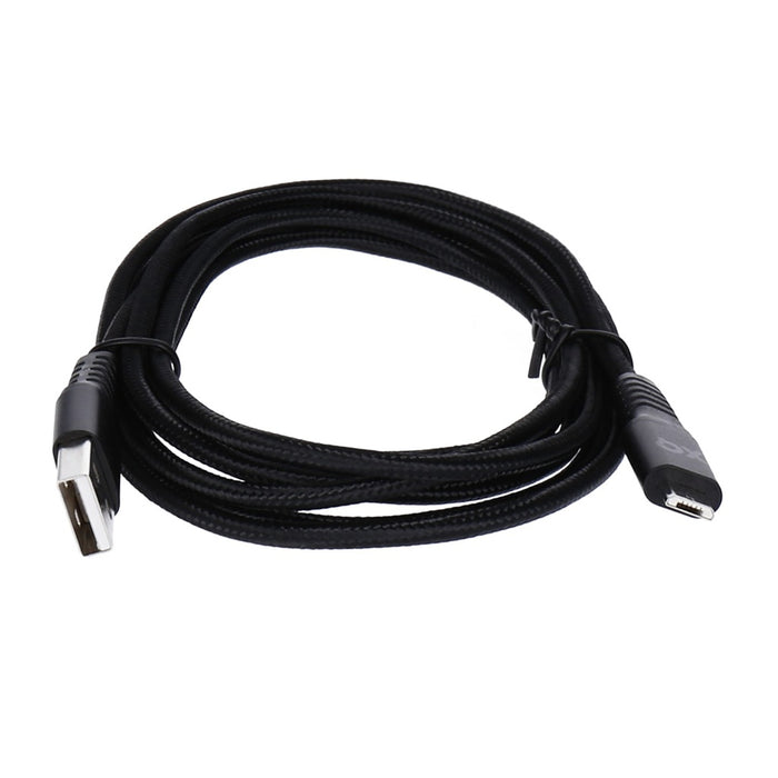 Xqisit Micro-USB/ USB-A Datenkabel ummantelt 2m schwarz