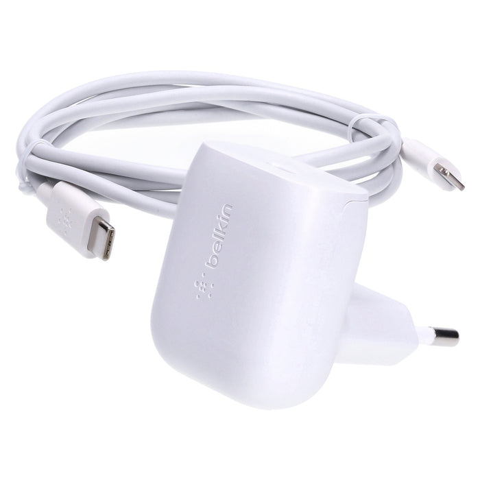 Belkin USB-C Wall Charger 18W weiß inkl. USB-C-Kabel mit Lightning Connector