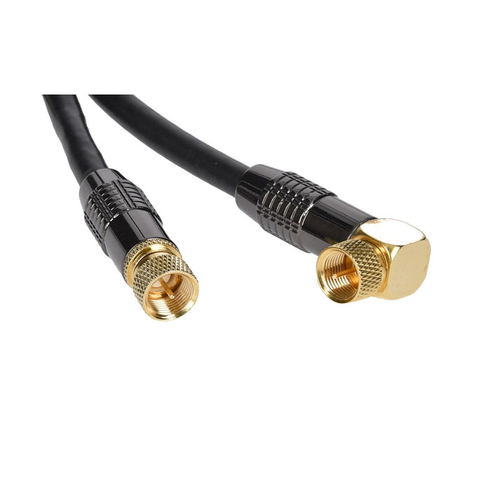 TP SAT-Kabel in schwarz, 90° gewinkelt  5m