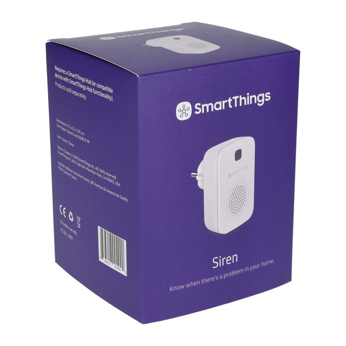 SmartThings Wifi Siren Wlan Sirene für Smarthome Sicherheitssystem in weiß