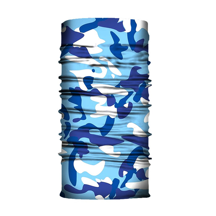 TP Multifunktionstuch, Bandana Schlauchschal, als UV-Schutz, Outdoor Halstuch oder Stirnband, unisex blue camouflage