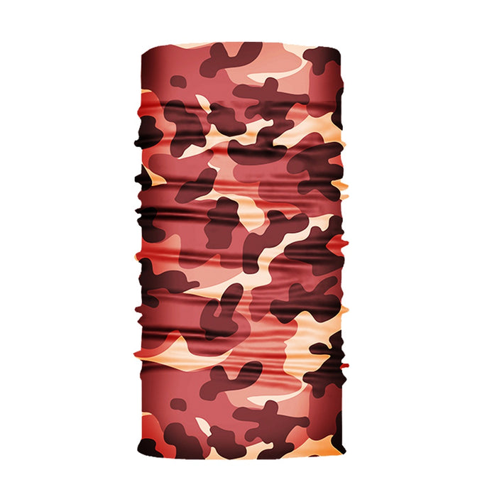 TP Multifunktionstuch, Bandana Schlauchschal, als UV-Schutz, Outdoor Halstuch oder Stirnband, unisex red camouflage