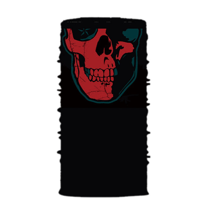 TP Multifunktionstuch, Bandana Schlauchschal, als UV-Schutz, Outdoor Halstuch oder Stirnband, unisex red skull