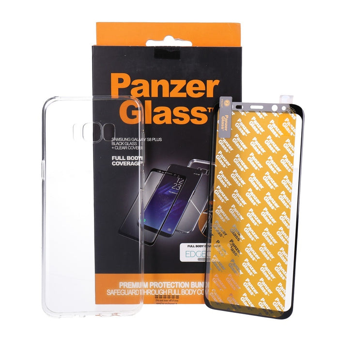 PanzerGlass Displayschutz für Galaxy S8 Plus schwarz inkl. Clear Cover