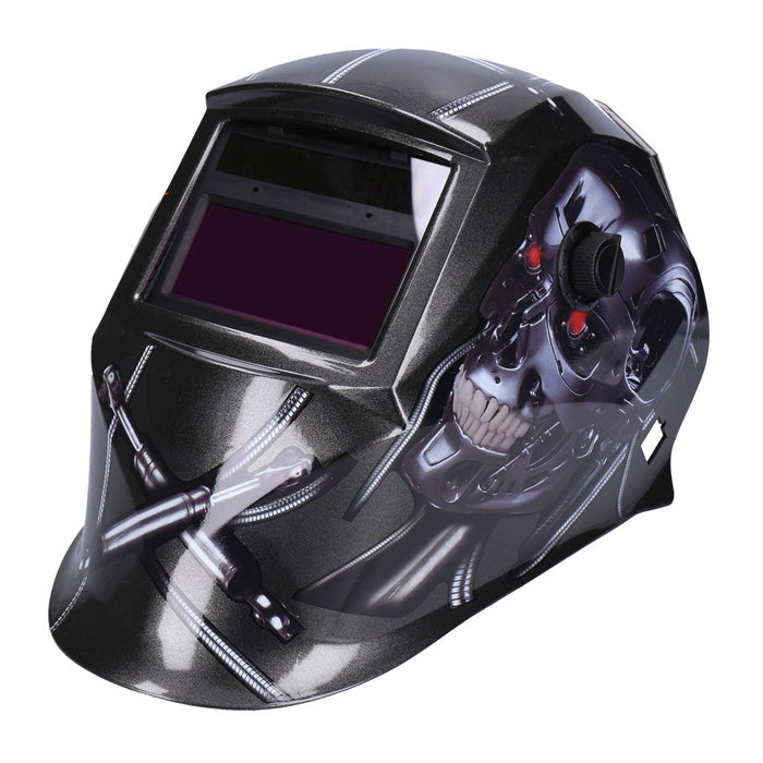 TP Automatik Solar Schweißhelm mit UV-Schutz, auto Verdunkelung, Feuerhemmend, schnelle Schaltzeiten- Terminator 2 (1646-A)