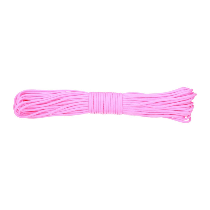 Paracord 550lb Nylon Seil, Abspannseil für Camping Fallschirmschnur reißfest - 4mm, 249 Kg (30 Meter) Pink #163