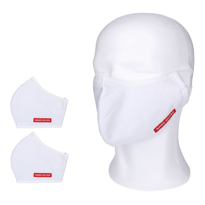 2er Mundschutz Nanosilber Atemschutzmaske weiß