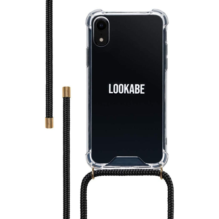 LOOKABE Necklace Case Handykette für iPhone Xr  Handykette mit Handyhülle Gold/Schwarz