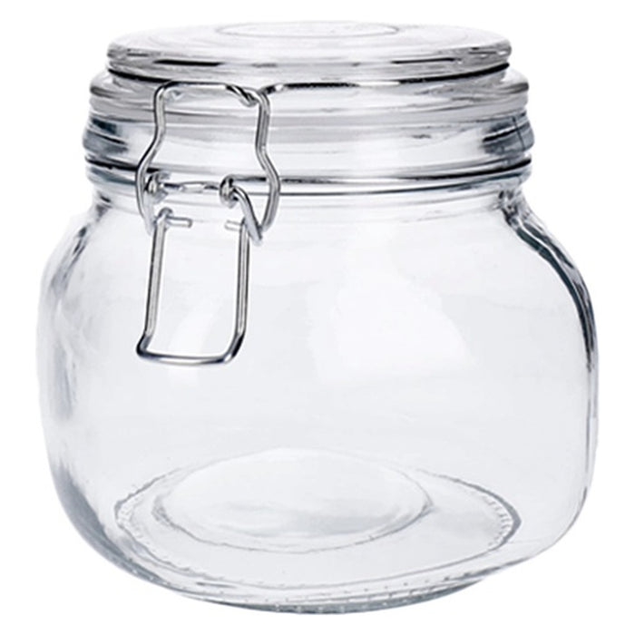 TP Glasbehälter mit Bügelverschluss, Drahtbügelgla Vorratsglas - luftdicht, auslaufsicher (eckig) 500ml