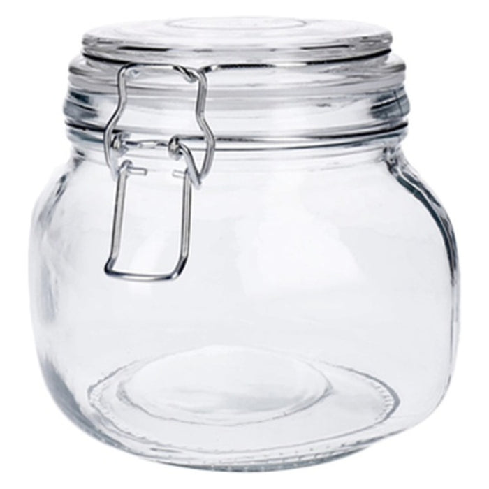 TP Glasbehälter mit Bügelverschluss, Drahtbügelgla Vorratsglas - luftdicht, auslaufsicher (eckig) 500ml