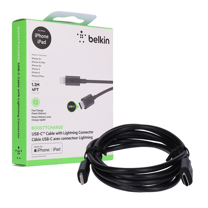 Belkin Boost Charge Lightning Ladekabel, schwarz USB-C-Kabel 1,2 m
