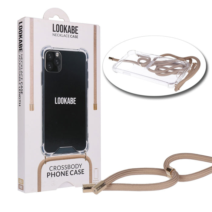 LOOKABE Necklace Case Handykette für iPhone 11 Pro Handykette mit Handyhülle Gold/Nude