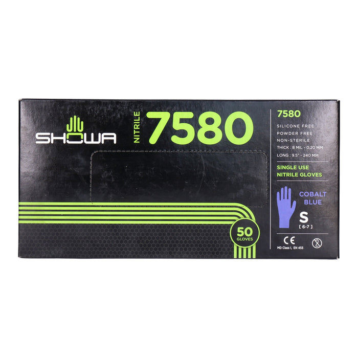 Showa 7580 Box von 50 Puder Level3/S silikonfreie Einmalhandschuh Nitril