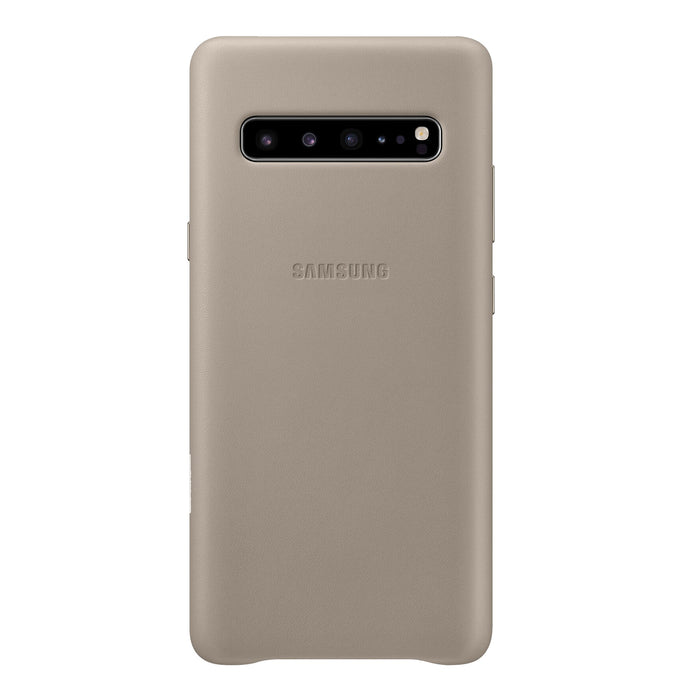 Samsung Galaxy S10 5G Backcover Leather Cover grau