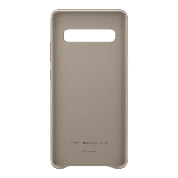 Samsung Galaxy S10 5G Backcover Leather Cover grau