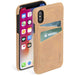 Krusell Sunne 2 Card Cover für Apple iPhone X/Xs beige Leder