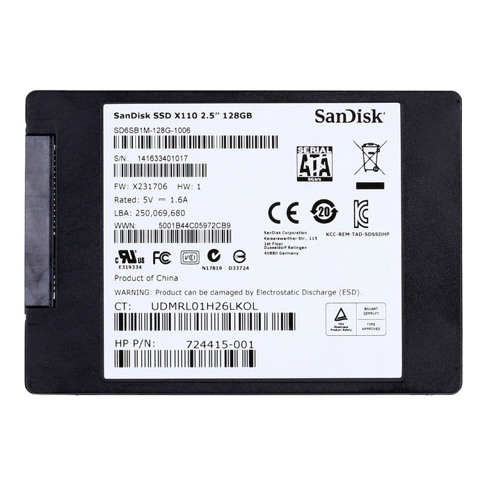 SanDisk X110 int. 2,5" SATA SSD 128GB