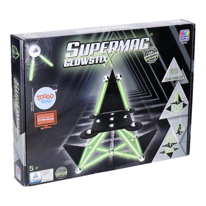 Happy People Supermag Glowstix 50 Teile Supermag Magnetbau-Set