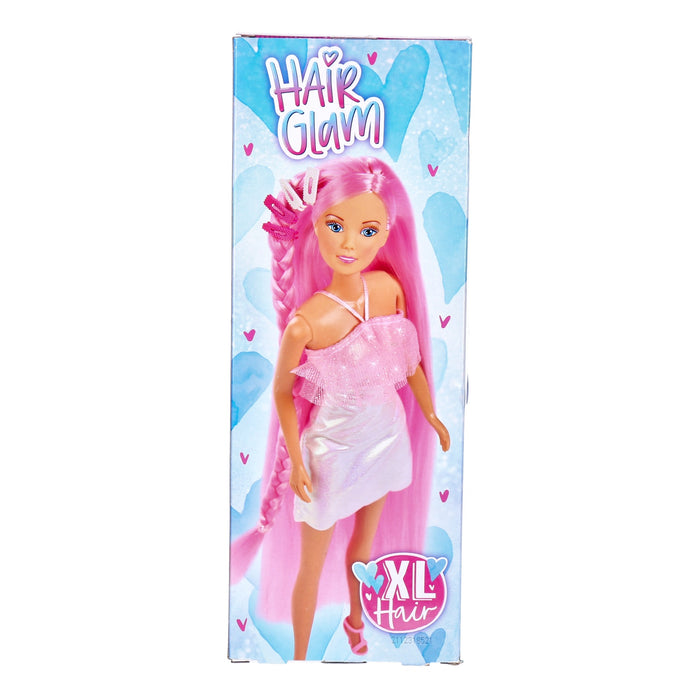 Simba 105733504 - Steffi Love Hair Glam, Puppe im Glitzerkleid, extra lange Haare, farblich sortiert