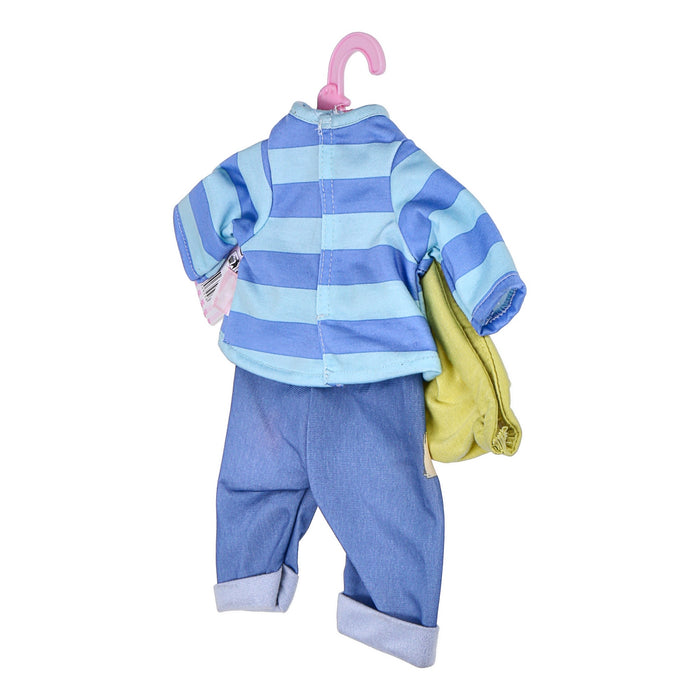 Baby Annabell Little Shirt und Hose Puppenkleidung in blau mit Kleiderbügel, 34-38cm
