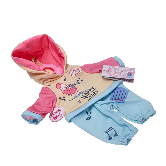 Baby Annabell Little Jogginganzug Pullover; Hose, blau, rosa, apricot - 36 cm