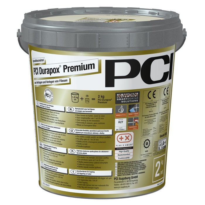 PCI Durapox Premium 2K Epoxidharz-Fugenmörtel 2kg Eimer basalt