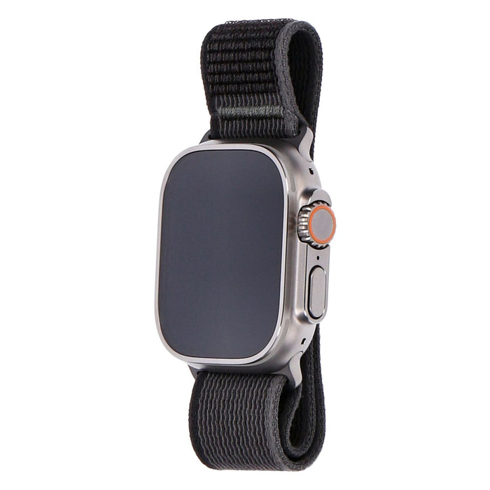 Apple Watch Ultra 49mm GPS + LTE Titangehäuse Nylon Trail Loop Schwarz/Grau (Größe M/L)