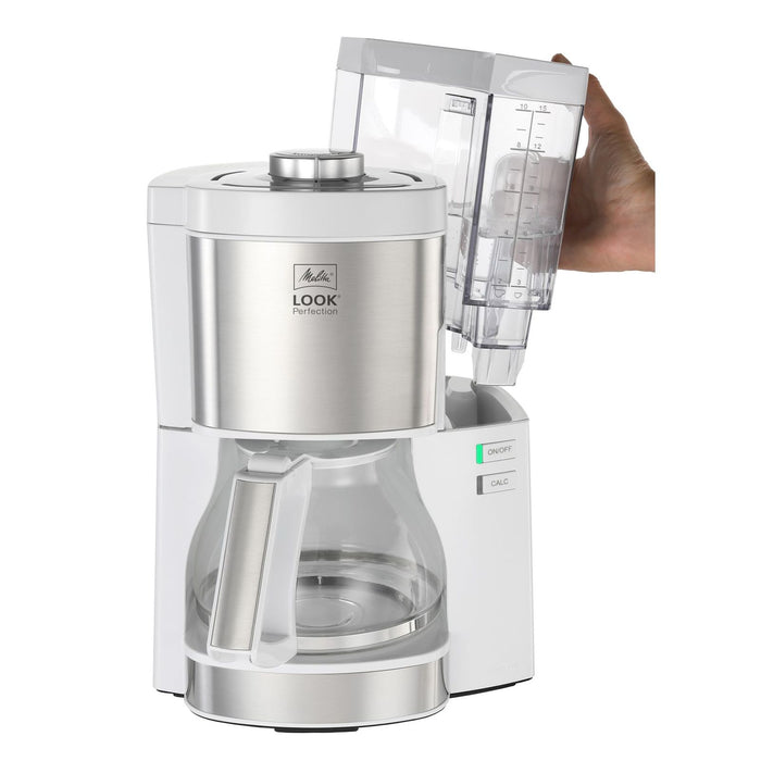 Melitta Look Perfection Filterkaffeemaschine für 10 Tassen mit Glaskanne weiß