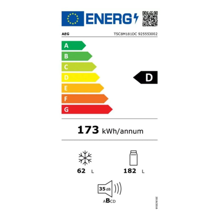 AEG Einbaukühlgefrierkombination TSC8M181DC NoFrost