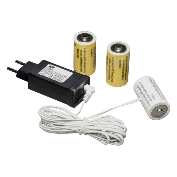 Konstsmide Netzadapter für Batterieartikel 3 x C 1.5V Batterien 4.5V weißes Kabel