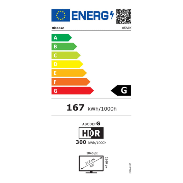 Hisense A6K 85zoll 4K  LED Fernseher