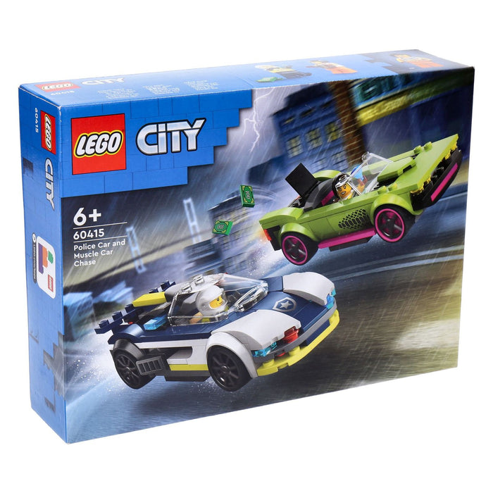 LEGO City 60415 Verfolgungsjagd mit Polizeiauto und Muscle Car