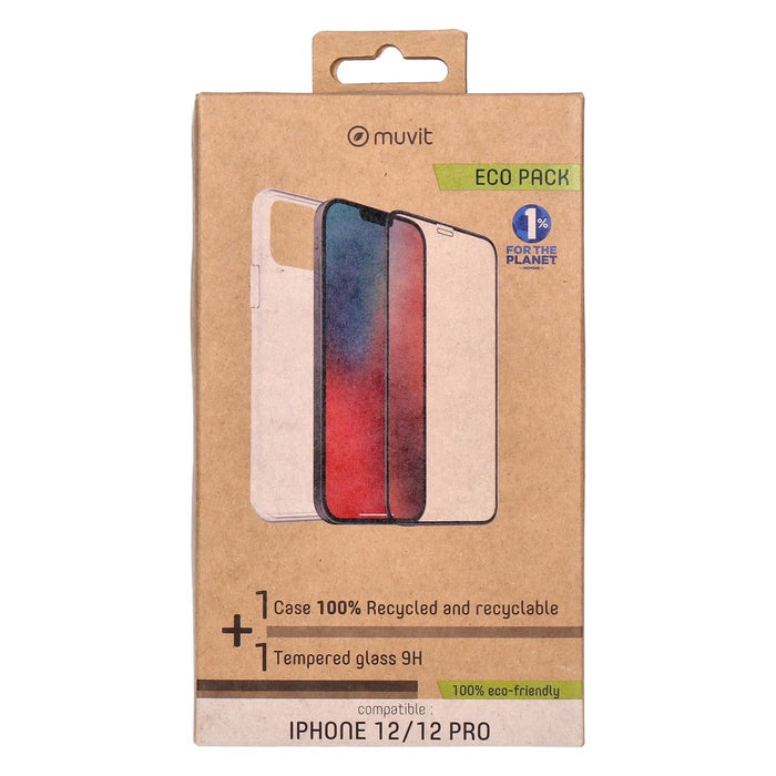 Muvit Appple iPhone 12/12 Pro Case+ Displayschutz Transparent