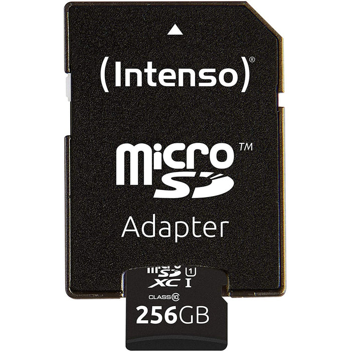 Intenso Micro SDXC Karte Speicherkarte 256GB  UHS-I Premium mit Adapter