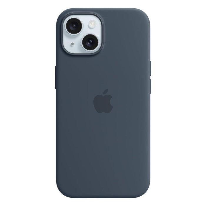 Apple Silikon Case Iphone 15 Plus storm blau mit Magsafe