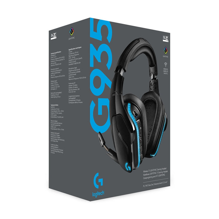 Logitech G935 Gaming Headset Kopfhörer Verkabelt & Kabellos Kopfband Schwarz, Blau