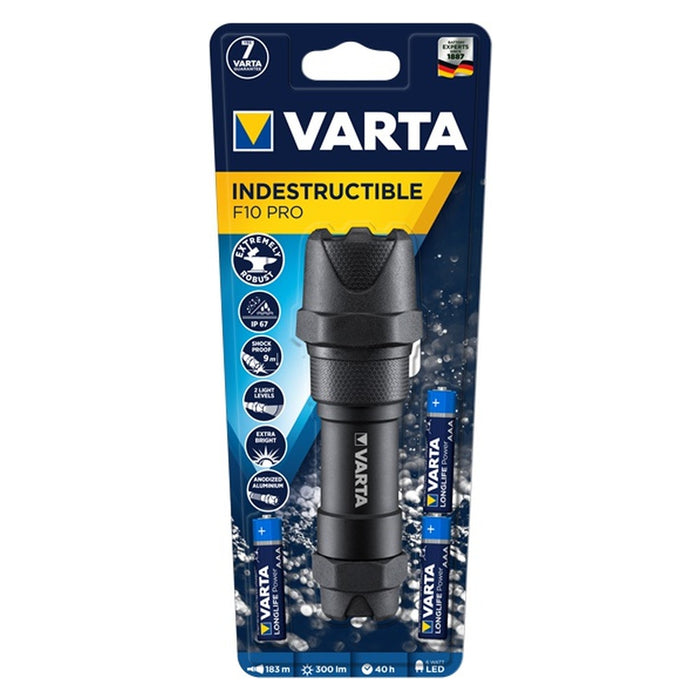 Varta INDESTRUCTIBLE F10 PRO Schwarz Hand- Blinklicht LED