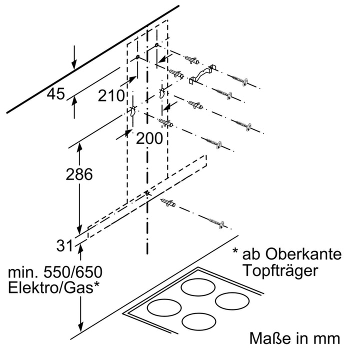 Neff D64BBE1N0 Dunstabzugshaube Wandmontiert Edelstahl 580 m³/h A - DBBE641N