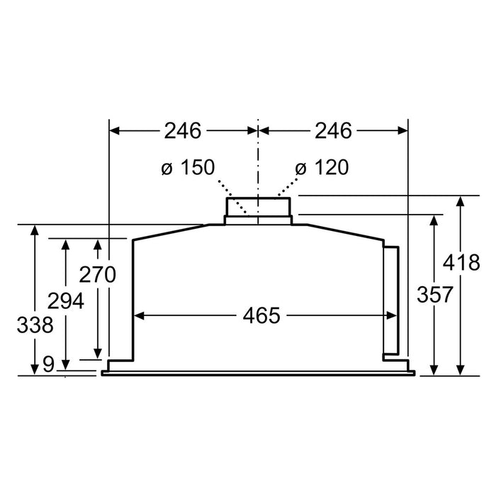 Neff DML5566N Lüfterbaustein (D55ML66N1) 50cm für Dunstabzugshaube