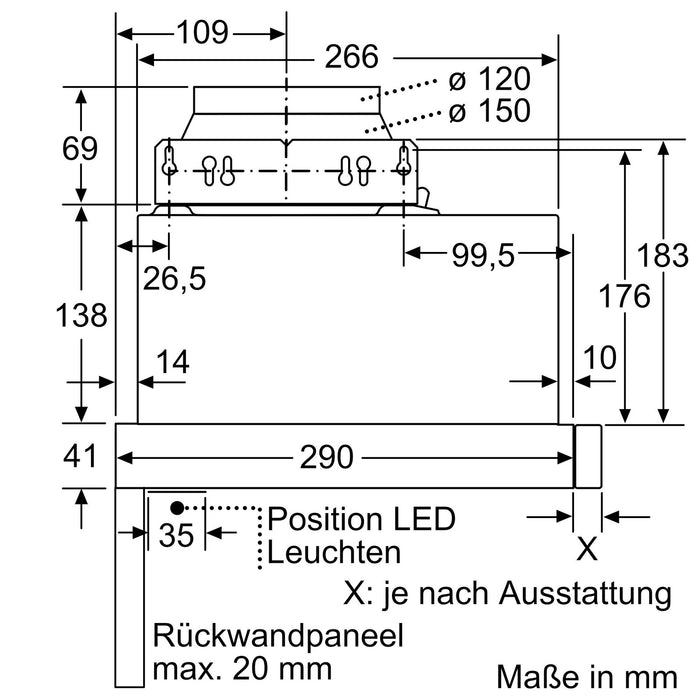 Neff D49ED22X1 Flachschirmhaube 90cm 3 Stufen + 1 Intens - Silber