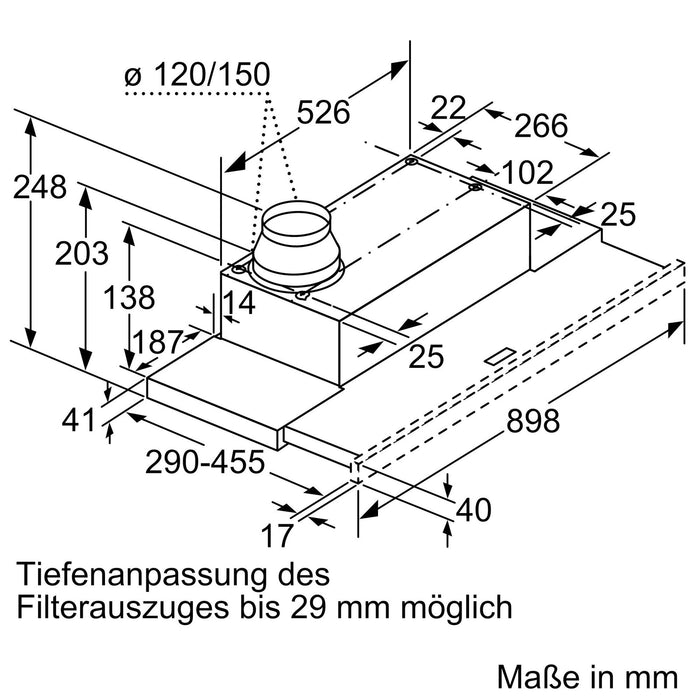 Neff D49ED22X1 Flachschirmhaube 90cm 3 Stufen + 1 Intens - Silber