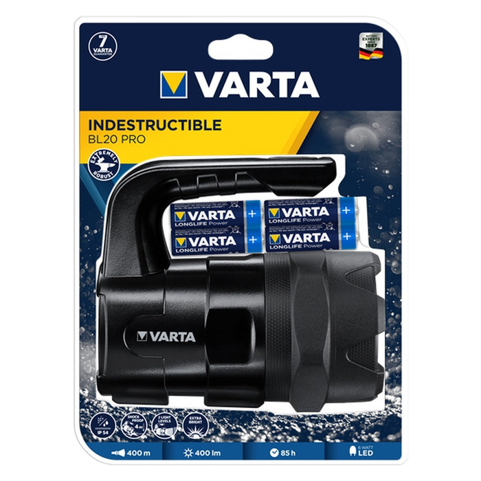 Varta INDESTRUCTIBLE BL20 PRO Schwarz Hand- Blinklicht LED