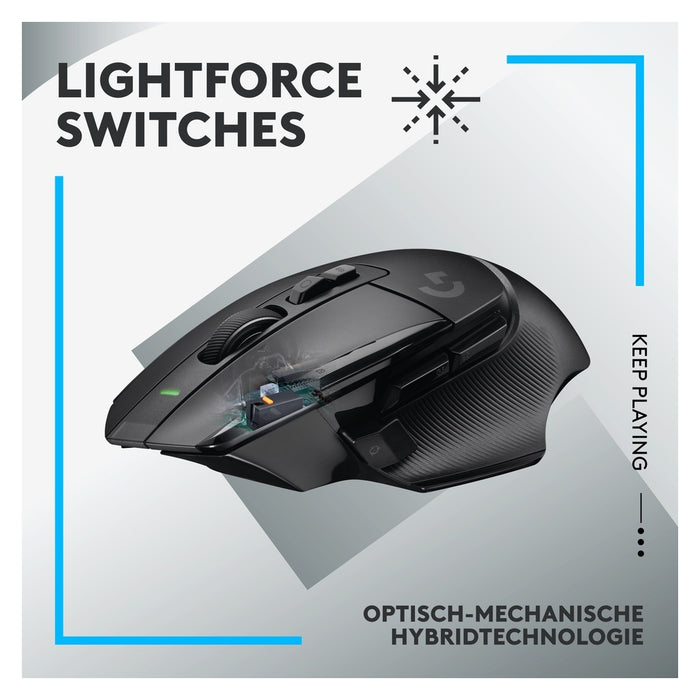 Logitech G G502 X Lightspeed Maus rechts RF Wireless Optisch 25600 DPI